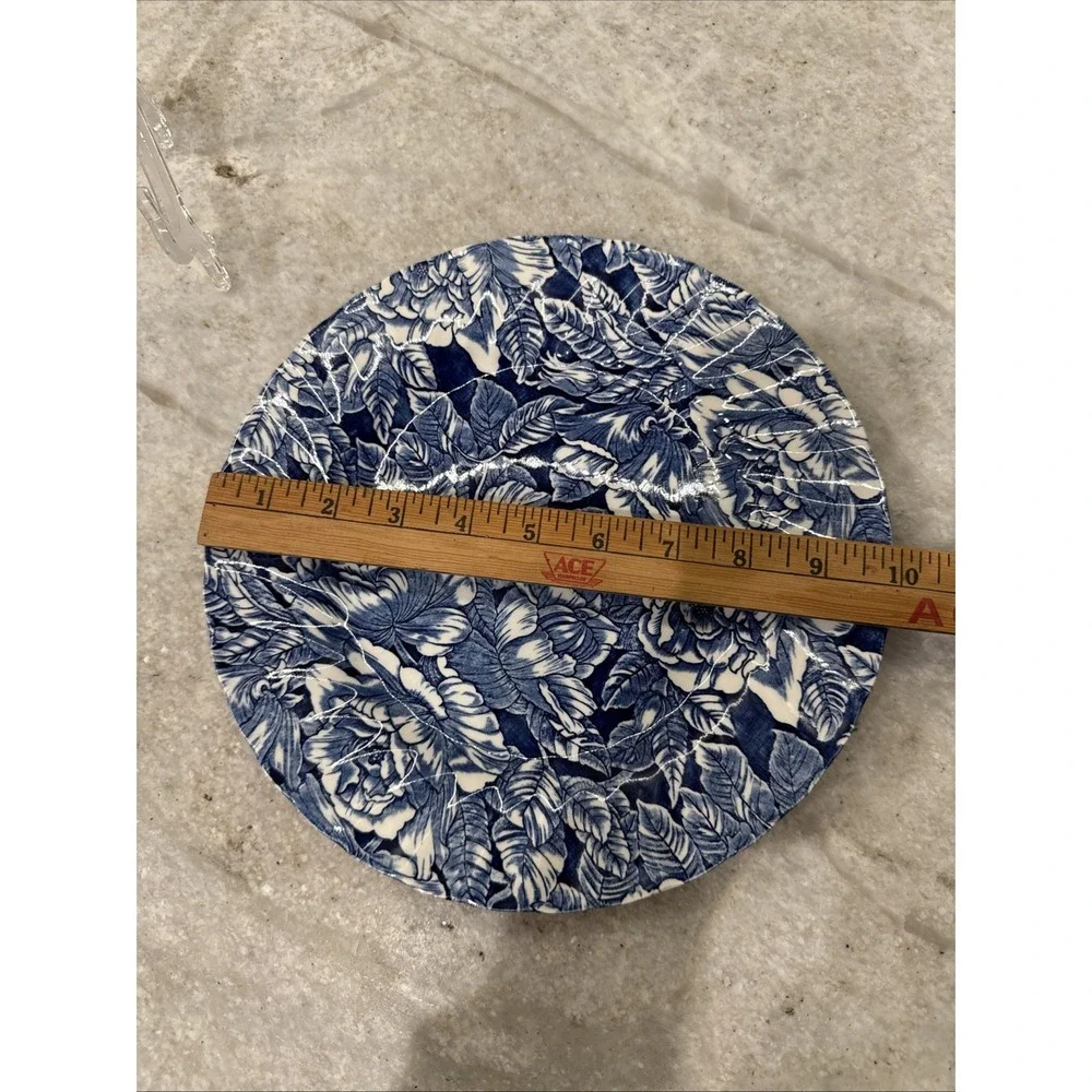 Churchill Bermuda Blue‎ Scalloped Edge Dinner Plate 10 3/8